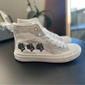 Darcsport WOLVES FOREVER W1 DIOS high top in grey white camo fits 8.5 US women